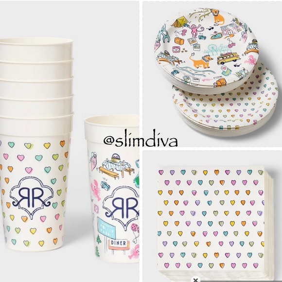 🆕 Roller Rabbit x Target Souvenir Cups Plates Napkins Set